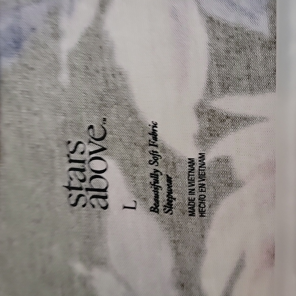 Nwt New Stars Above Beautifully Spft Green Floral Pajamas Set Large - Picture 3 of 8